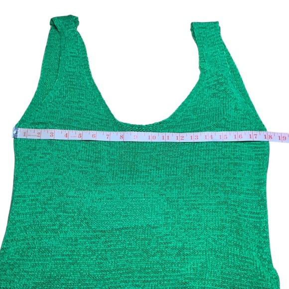 Sndys Byron Green Knit Scoop Back Mini Dress Adjustable Sides US SZ S NWOT - Picture 4 of 7